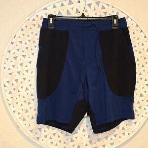 Men's Lululemon shorts in black and blue. Pockets. Small. GUC. Pockets.